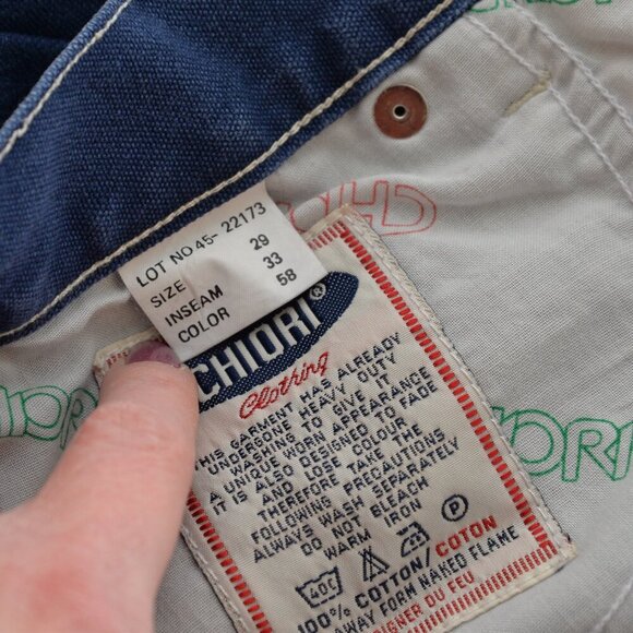 NWOT Vintage 90s Chiori Straight Leg Blue Denim Jeans Sz 29 - Picture 7 of 7